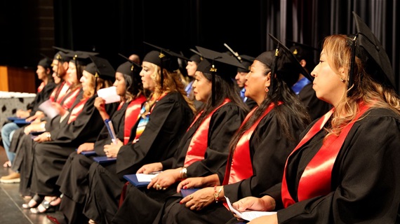 Photo of graduates with their GED from MSU